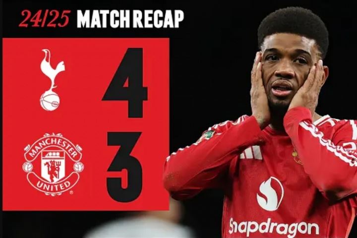 进球大战！上赛季联赛杯，孙兴慜角球直接破门，热刺4-3险胜曼联